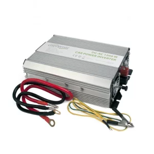 INVERTER GEMBIRD cu sinusoida simulata, Inverter auto, 1200W, Schuko x 2, baterie 12V, &quot;EG-PWC-035&quot;, (include TV 8 lei)