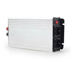 INVERTER GEMBIRD cu sinusoida simulata, Inverter auto, 800W, Schuko x 2, baterie 12V, &quot;EG-PWC-044&quot;, (include TV 3 lei)