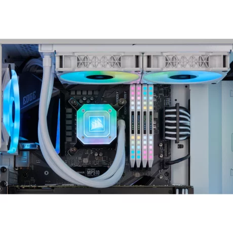 COOLER CORSAIR, &quot;iCUE H100i ELITE CAPELLIX&quot;, skt. universal, racire cu lichid, vent. 120 mm x 2, 2400 rpm, LED RGB ,&quot;CW-9060050-WW&quot;