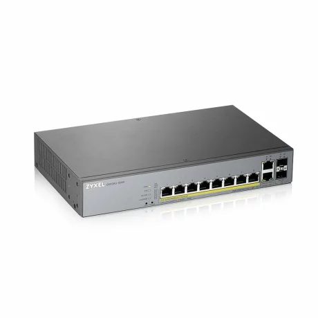 GS1350-12HP pt CCTV | 10 x 10/100/1000 Mbps Mbit/s | 2 10/100/1000 SFP | 8x POE| Smart Management | PoE | Montabil in rack DA