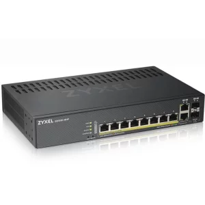 GS1920-8HP V2 | 8 x 10/100/1000 Mbps Mbit/s | 2 x Dual-personality GbE | Web Management sau Nebula Cloud | PoE | Stacking DA