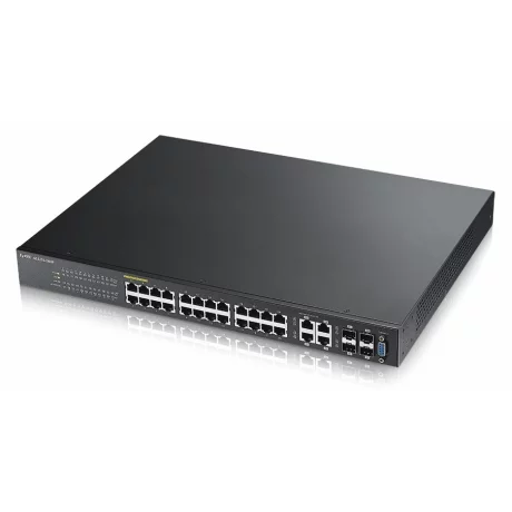 GS2210-24HP | 24 x 10/100/1000 Mbit/s | 4 x SFP COMBO | Full Management | PoE | Montabil in rack DA | Stacking DA