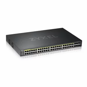 GS2220-50HP-EU0101F|44 x 10/100/1000 Mbit/s| 4 x SFP COMBO| 2 x Gigabit SFP| Layer 2| Full Management |POE| Montabil in rack | Bundle licenta 1 an Nebula Cloud