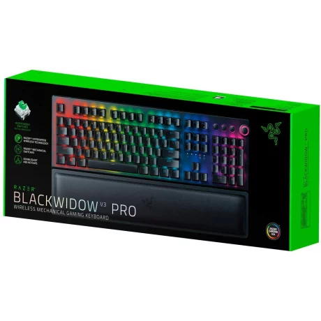 TASTATURA RAZER - gaming, &quot;BlackWidow V3 Pro&quot;, wireless, 104 taste format standard (104-108 taste), Bluetooth | Wireless (2.4 GHz), negru, &quot;RZ03-03531700-R3M1&quot;