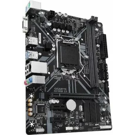 PLACA de BAZA Gigabyte  H310M S2, skt LGA 1151, Intel H370, mATX, slot RAM 2 x DDR4, max 32 GB, 1x S-ATA 3, nux M.2, 1x PCI-E, PCI-E3.0 x 16 x 1, PCI-E3.0 x 1 x 1, LAN 10/100/1000 Mbps, VGA, 7.1, &quot;H310M S2 1.1&quot;