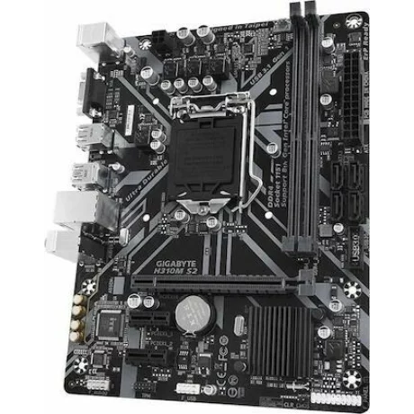 PLACA de BAZA Gigabyte  H310M S2, skt LGA 1151, Intel H370, mATX, slot RAM 2 x DDR4, max 32 GB, 1x S-ATA 3, nux M.2, 1x PCI-E, PCI-E3.0 x 16 x 1, PCI-E3.0 x 1 x 1, LAN 10/100/1000 Mbps, VGA, 7.1, &quot;H310M S2 1.1&quot;