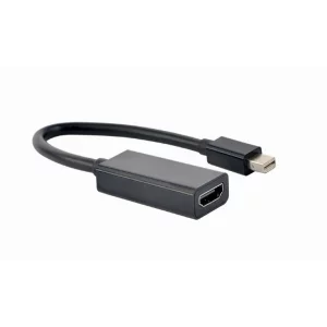 ADAPTOR video GEMBIRD, Mini-DisplayPort (T) la HDMI (M), rezolutie maxima 4K (3840 x 2160) la 30Hz, black, &quot;A-mDPM-HDMIF4K-01&quot;