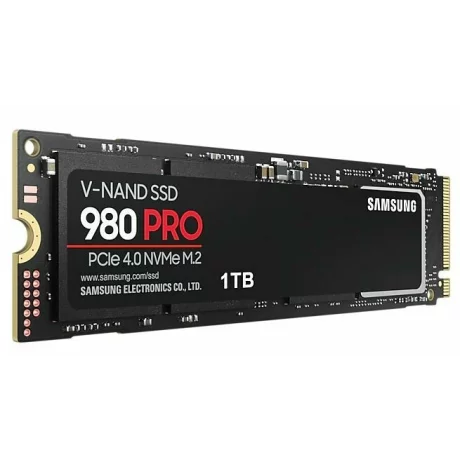 SSD SAMSUNG, Gen4 x 4, 980 PRO, 1 TB, M.2, PCIe Gen4.0 x4, V-Nand 2bit MLC, R/W: 7000/5000 MB/s, &quot;MZ-V8P1T0BW&quot;