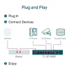 SWITCH PoE TP-LINK  9 porturi 10/100Mbps (8 PoE+), carcasa metalica TL-SF1009P