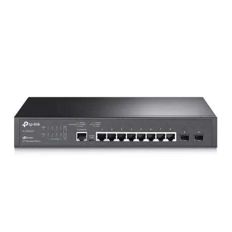 Switch TP-Link cu management L2+, 8 Porturi Gigabit, 2 x SFP Gigabit TL-SG3210