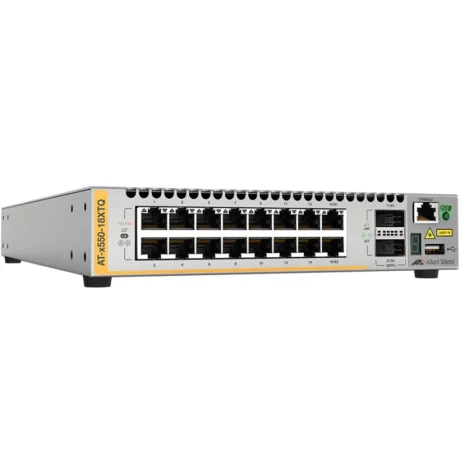 16x 1G/10G-T, 2x QSFP+, L3 10G Intelligent Switch, 10G/40G Stacking, EU Power Cord &quot;AT-x550-18XTQ-50&quot;