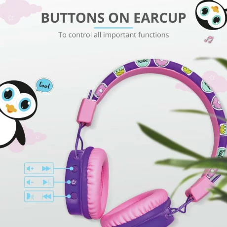 Trust Comi Bluetooth Kids Headphone Purp &quot;TR-23608&quot;