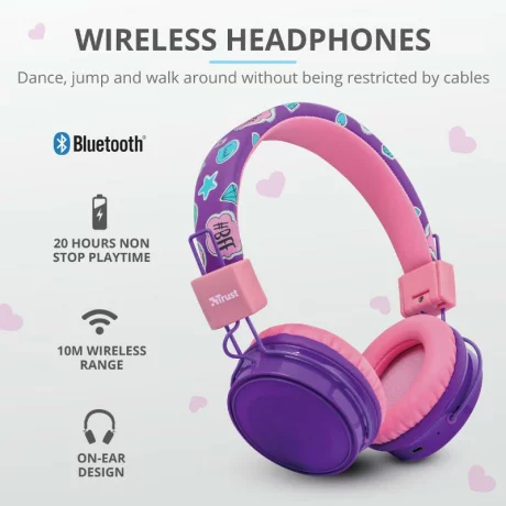 Trust Comi Bluetooth Kids Headphone Purp &quot;TR-23608&quot;