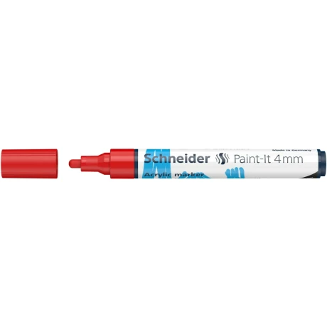 Marker cu vopsea acrilică Paint-It 320 4 mm Schneider Rosu