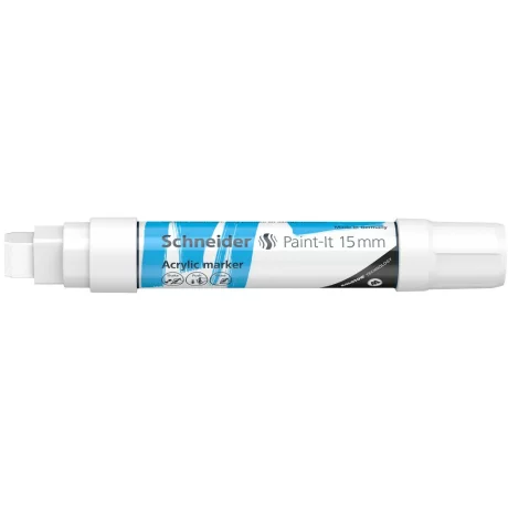 Marker cu vopsea acrilica Paint-It 330 15 mm Schneider Alb