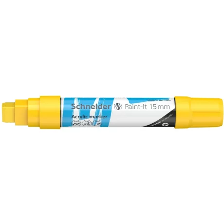 Marker cu vopsea acrilica Paint-It 330 15 mm Schneider Galben