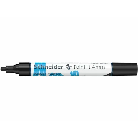 Marker cu vopsea acrilică Paint-It 320 4 mm Schneider Negru