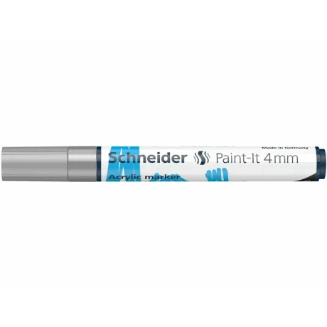 Marker cu vopsea acrilică Paint-It 320 4 mm Schneider Argintiu