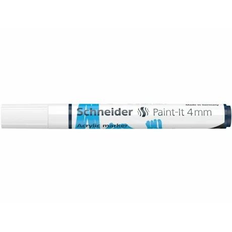 Marker cu vopsea acrilică Paint-It 320 4 mm Schneider Alb