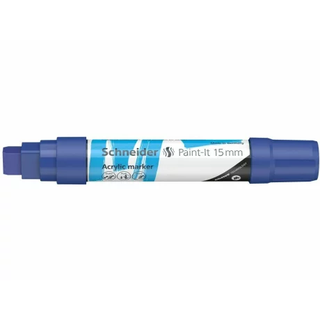 Marker cu vopsea acrilica Paint-It 330 15 mm Schneider Albastru