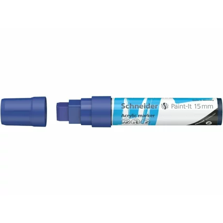 Marker cu vopsea acrilica Paint-It 330 15 mm Schneider Albastru