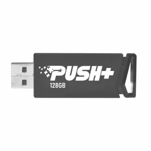 MEMORIE USB 3.2 PATRIOT PUSH+, 128 GB, profil mic, negru, PSF128GPSHB32U