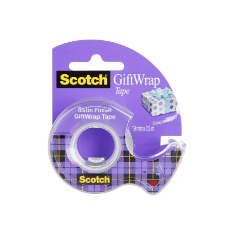 Bandă adezivă Gift Wrap cu dispenser, 19 mm x 7,5 m, Scotch