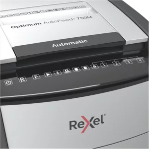 Distrugator automat documente Rexel OPTIMUM 130M , 130 coli,negru-gri, 2020130MEU