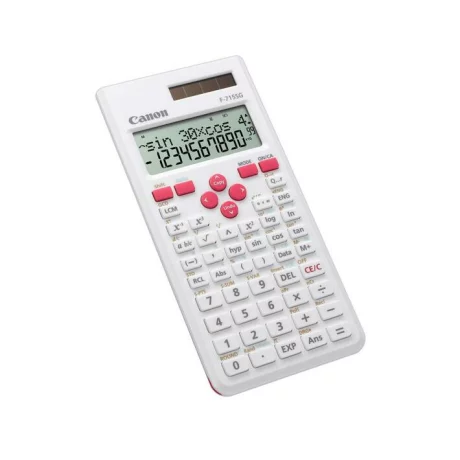 Calculator birou Canon F715SGWH, 16 digiti, display LCD 2 linii, alimentare solara si baterie, 250 functii, culoare: White - Red, &quot;5730B002AB&quot;