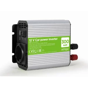 INVERTER GEMBIRD cu sinusoida simulata, Inverter auto,  300W, Schuko x 1, USB 5V / 2.1A, baterie 10-16V, &quot;EG-PWC300-01&quot;, (include TV 3 lei)