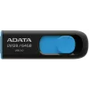 Memorie USB 3.2 ADATA 64 GB, retractabila, carcasa plastic, negru / albastru