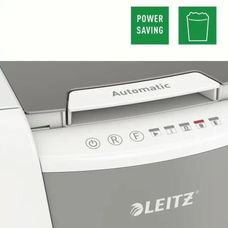 Distrugator automat documente Leitz IQ Office, cos  44 litri, alb-gri, Leitz 80130000