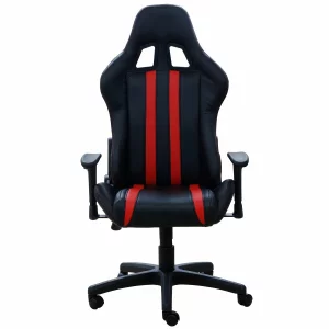 SCAUN GAMING SPACER imitatie piele, black / red,  SPCH-TRINITY-RED