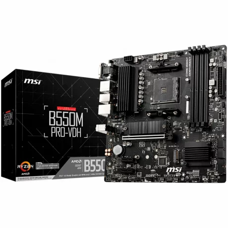 MSI B550M PRO-VDH,m-ATX,Socket AM4,AMD B550 Chipset,4 DIMMs,Dual Channel DDR4 up to 4400+(OC)MHz, &quot;B550M_PRO-VDH&quot;