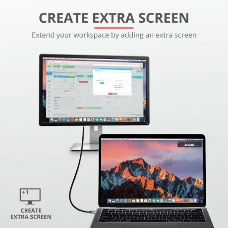 Trust Calyx USB-C to HDMI Adapter Cable, &quot;TR-23332&quot; (include TV 0.06 lei)