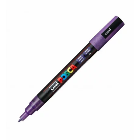 Marker Uni Posca 0.9-1.3Mm PC-3Ml, Violet Cu Sclipici