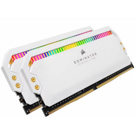 Memorie DDR Corsair DDR4 16 GB, frecventa 32Memorie DDR4 DOMINATOR PLATINUM Corsair C16 GB, frecventa 3200 MHz, 8GBx2 module, radiator,iluminare RGB - White &quot;CMT16GX4M2Z3200C16W&quot;