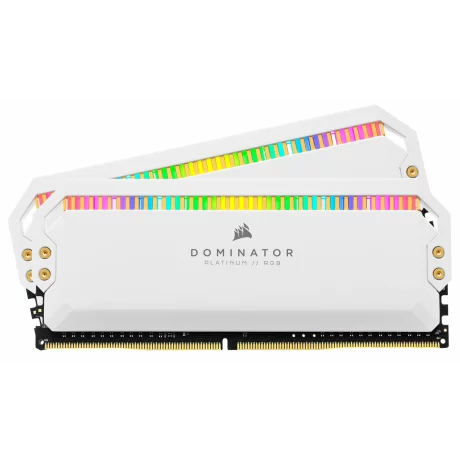 Memorie DDR Corsair DDR4 16 GB, frecventa 32Memorie DDR4 DOMINATOR PLATINUM Corsair C16 GB, frecventa 3200 MHz, 8GBx2 module, radiator,iluminare RGB - White &quot;CMT16GX4M2Z3200C16W&quot;