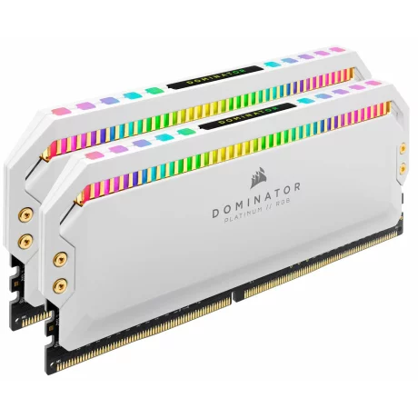 Memorie DDR Corsair DDR4 16 GB, frecventa 32Memorie DDR4 DOMINATOR PLATINUM Corsair C16 GB, frecventa 3200 MHz, 8GBx2 module, radiator,iluminare RGB - White &quot;CMT16GX4M2Z3200C16W&quot;