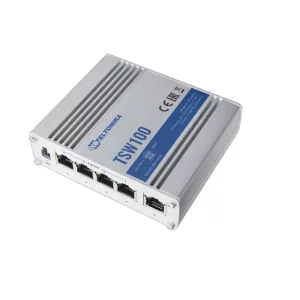 TELTONIKA TSW100 INDUSTRIAL UNMANAGED POE SWITCH 4 PORTS POE 802.3AF/AT 60W, &quot;TSW100&quot; (include TV 1.5 lei)