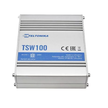 TELTONIKA TSW100 INDUSTRIAL UNMANAGED POE SWITCH 4 PORTS POE 802.3AF/AT 60W, &quot;TSW100&quot; (include TV 1.5 lei)