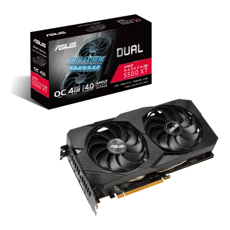 PLACA VIDEO ASUS AMD Dual Radeon RX 5500 XT EVO, RX5500XT-O4G-EVO