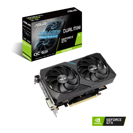 PLACA VIDEO ASUS NVIDIA Dual GeForce GTX 1660 SUPER Mini,GTX1660S-O6G-MINI