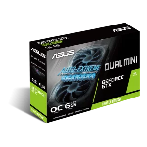 PLACA VIDEO ASUS NVIDIA Dual GeForce GTX 1660 SUPER Mini,GTX1660S-O6G-MINI