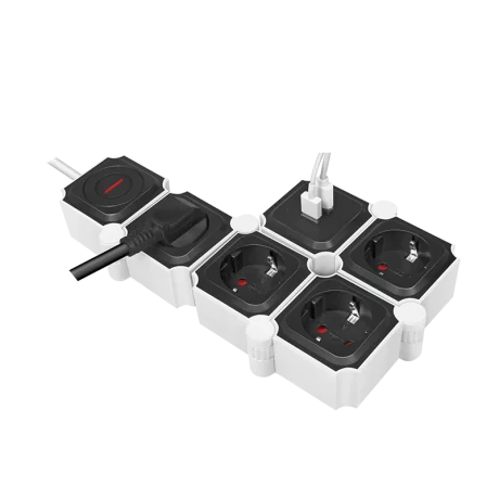Prelungitor Logilink, Schuko (T), USB x 2, cablu 1.5 m LPS276U