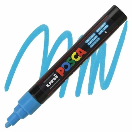 Marker Uni Posca 1.8-2.5Mm PC-5M Albastru Deschis