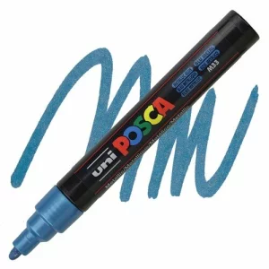 Marker Uni Posca 1.8-2.5Mm PC-5M Albastru Metalizat