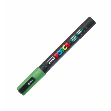 Marker Uni Posca 0.9-1.3Mm PC-3Ml, Verde Cu Sclipici