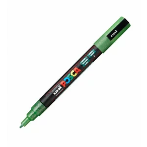 Marker Uni Posca 0.9-1.3Mm PC-3Ml, Verde Cu Sclipici