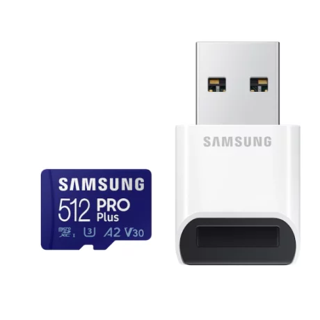 Card memorie Samsung PRO Plus + Cititor USB carduri micro-SDXC, MB-MD512KB/WW, 512GB &quot;MB-MD512KB/WW&quot; (include TV 0.03 lei)